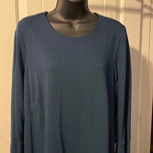 Loft Teal bell sleeve dress.